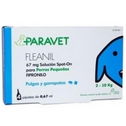 Paravet Fleanil Cani 2-10 kg 4x0,67mL